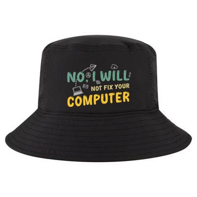 Funny Computer Science Programmer Quote Technician Cool Joke Cool Gift Cool Comfort Performance Bucket Hat