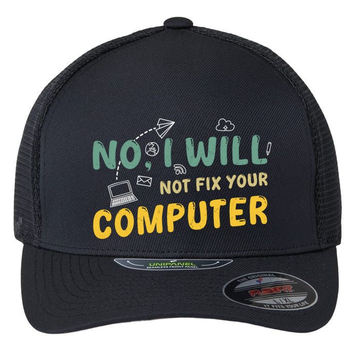 Funny Computer Science Programmer Quote Technician Cool Joke Cool Gift Flexfit Unipanel Trucker Cap