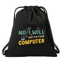 Funny Computer Science Programmer Quote Technician Cool Joke Cool Gift Drawstring Bag