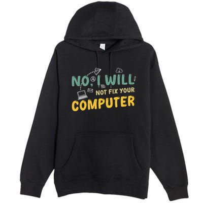 Funny Computer Science Programmer Quote Technician Cool Joke Cool Gift Premium Pullover Hoodie
