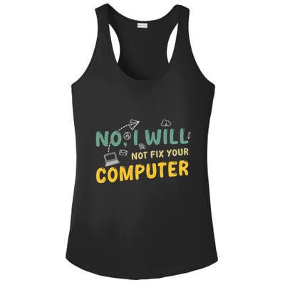 Funny Computer Science Programmer Quote Technician Cool Joke Cool Gift Ladies PosiCharge Competitor Racerback Tank