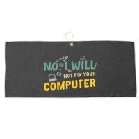 Funny Computer Science Programmer Quote Technician Cool Joke Cool Gift Large Microfiber Waffle Golf Towel