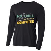 Funny Computer Science Programmer Quote Technician Cool Joke Cool Gift Cooling Performance Long Sleeve Crew