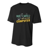Funny Computer Science Programmer Quote Technician Cool Joke Cool Gift Youth Performance Sprint T-Shirt