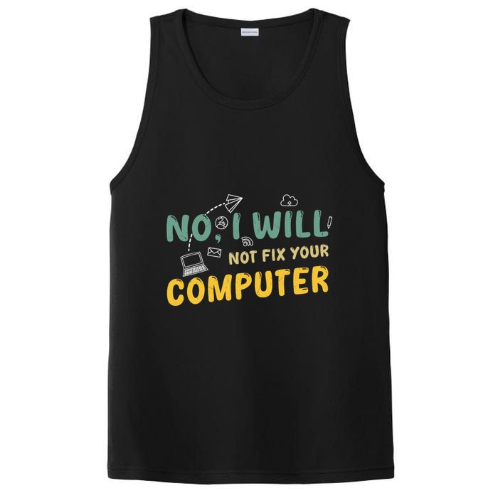 Funny Computer Science Programmer Quote Technician Cool Joke Cool Gift PosiCharge Competitor Tank
