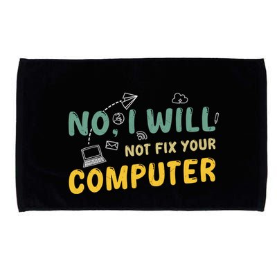 Funny Computer Science Programmer Quote Technician Cool Joke Cool Gift Microfiber Hand Towel