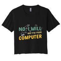 Funny Computer Science Programmer Quote Technician Cool Joke Cool Gift Crop Top