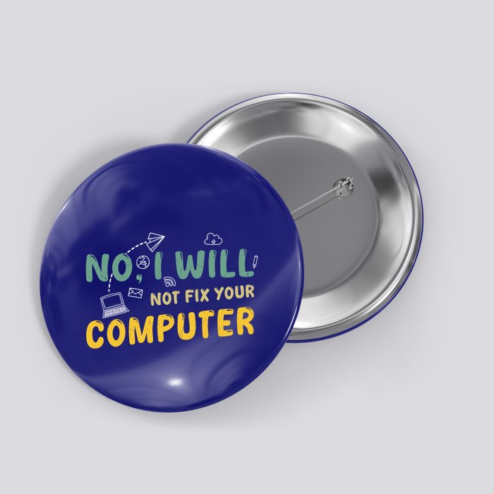 Funny Computer Science Programmer Quote Technician Cool Joke Cool Gift Button