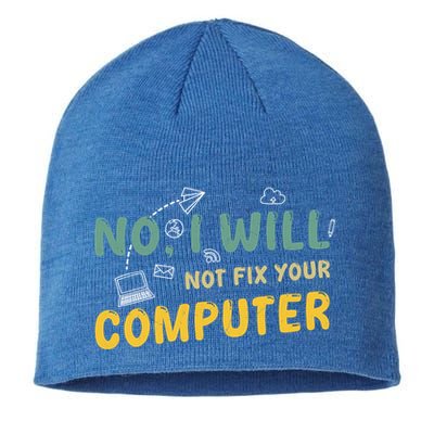 Funny Computer Science Programmer Quote Technician Cool Joke Cool Gift Sustainable Beanie