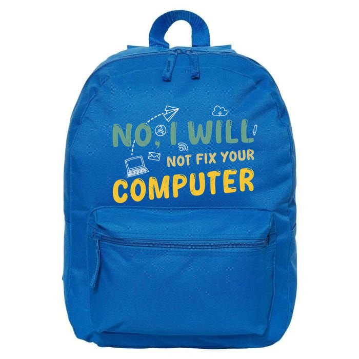 Funny Computer Science Programmer Quote Technician Cool Joke Cool Gift 16 in Basic Backpack