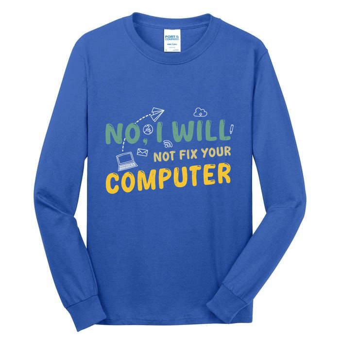 Funny Computer Science Programmer Quote Technician Cool Joke Cool Gift Tall Long Sleeve T-Shirt