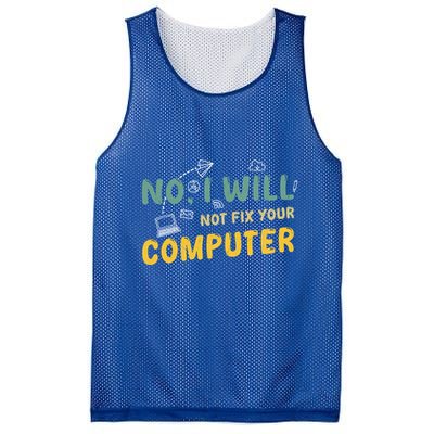 Funny Computer Science Programmer Quote Technician Cool Joke Cool Gift Mesh Reversible Basketball Jersey Tank