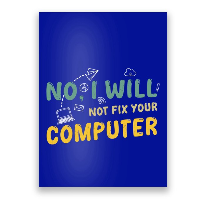 Funny Computer Science Programmer Quote Technician Cool Joke Cool Gift Poster
