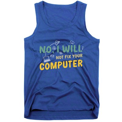 Funny Computer Science Programmer Quote Technician Cool Joke Cool Gift Tank Top