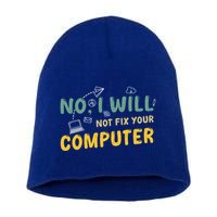 Funny Computer Science Programmer Quote Technician Cool Joke Cool Gift Short Acrylic Beanie