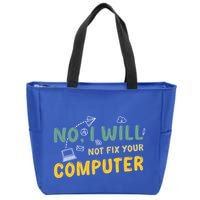 Funny Computer Science Programmer Quote Technician Cool Joke Cool Gift Zip Tote Bag