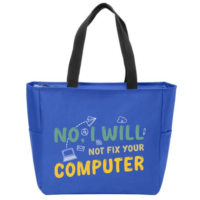 Funny Computer Science Programmer Quote Technician Cool Joke Cool Gift Zip Tote Bag