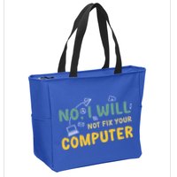 Funny Computer Science Programmer Quote Technician Cool Joke Cool Gift Zip Tote Bag