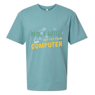 Funny Computer Science Programmer Quote Technician Cool Joke Cool Gift Sueded Cloud Jersey T-Shirt