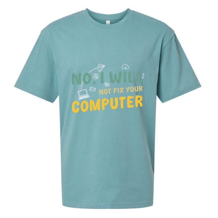 Funny Computer Science Programmer Quote Technician Cool Joke Cool Gift Sueded Cloud Jersey T-Shirt