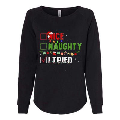 Funny Christmas Santa’S Glide Ride Womens California Wash Sweatshirt