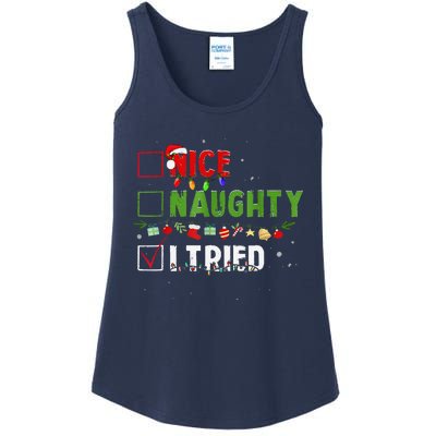 Funny Christmas Santa’S Glide Ride Ladies Essential Tank