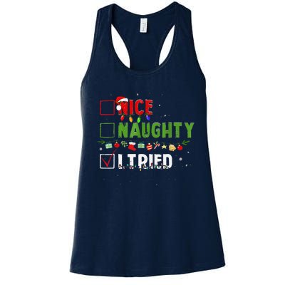 Funny Christmas Santa’S Glide Ride Women's Racerback Tank