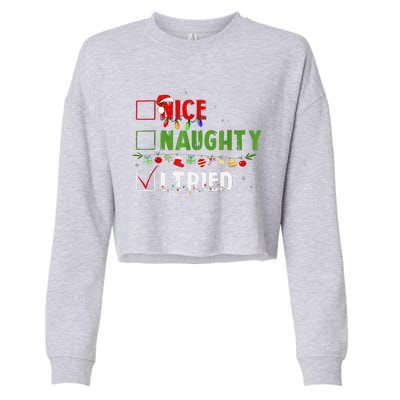 Funny Christmas Santa’S Glide Ride Cropped Pullover Crew