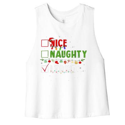 Funny Christmas Santa’S Glide Ride Women's Racerback Cropped Tank