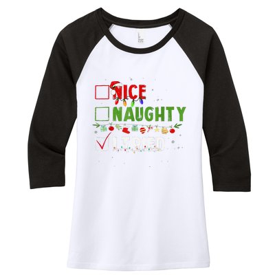 Funny Christmas Santa’S Glide Ride Women's Tri-Blend 3/4-Sleeve Raglan Shirt