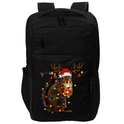 Funny Christmas Squirrel Lights Reindeer Christmas Costume Impact Tech Backpack