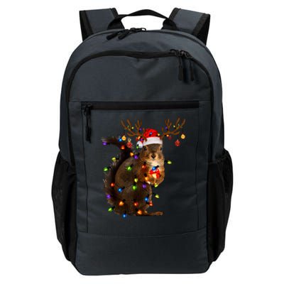 Funny Christmas Squirrel Lights Reindeer Christmas Costume Daily Commute Backpack