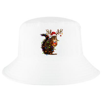 Funny Christmas Squirrel Lights Reindeer Christmas Costume Cool Comfort Performance Bucket Hat