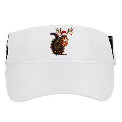 Funny Christmas Squirrel Lights Reindeer Christmas Costume Adult Drive Performance Visor