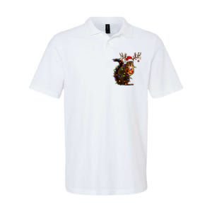 Funny Christmas Squirrel Lights Reindeer Christmas Costume Softstyle Adult Sport Polo