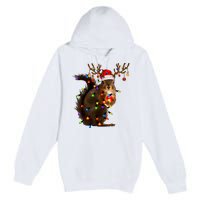 Funny Christmas Squirrel Lights Reindeer Christmas Costume Premium Pullover Hoodie