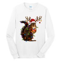 Funny Christmas Squirrel Lights Reindeer Christmas Costume Tall Long Sleeve T-Shirt