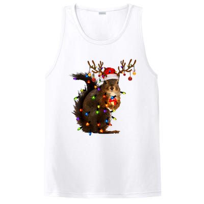 Funny Christmas Squirrel Lights Reindeer Christmas Costume PosiCharge Competitor Tank