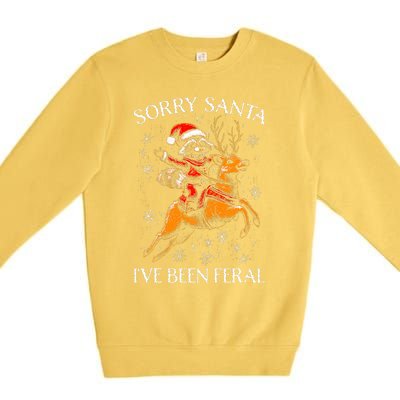 Funny Christmas Sorry Santa Xmas Premium Crewneck Sweatshirt