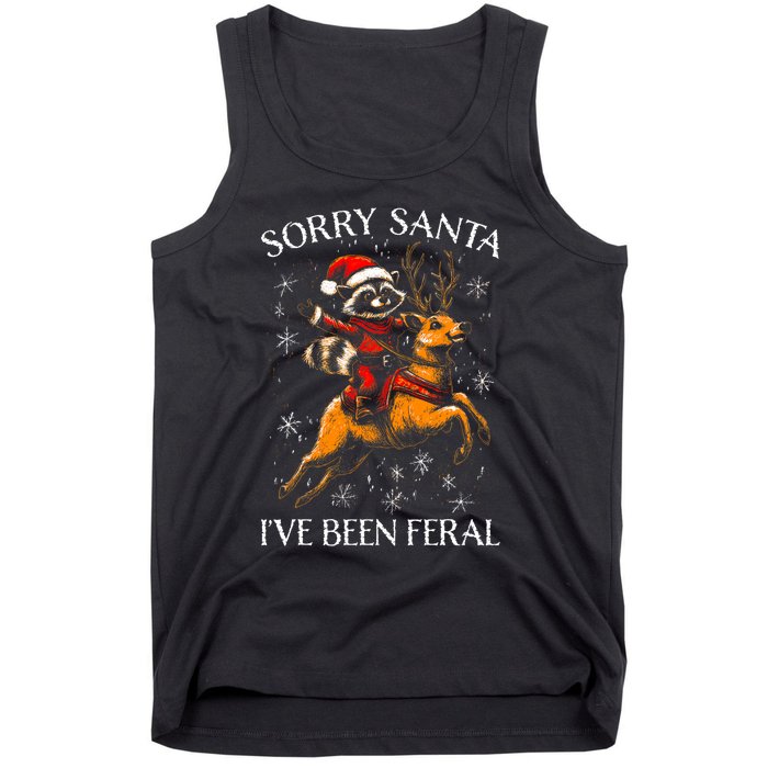 Funny Christmas Sorry Santa Xmas Tank Top