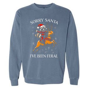 Funny Christmas Sorry Santa Xmas Garment-Dyed Sweatshirt