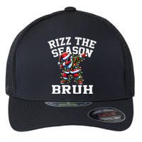 Funny Christmas Santa Xmas Rizz The Season Bruh Flexfit Unipanel Trucker Cap