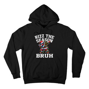 Funny Christmas Santa Xmas Rizz The Season Bruh Hoodie