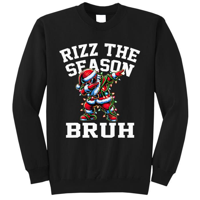 Funny Christmas Santa Xmas Rizz The Season Bruh Sweatshirt