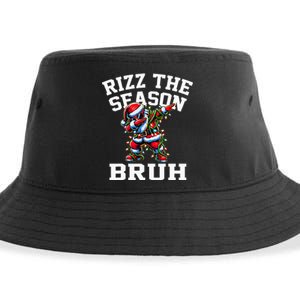 Funny Christmas Santa Xmas Rizz The Season Bruh Sustainable Bucket Hat