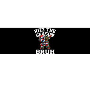 Funny Christmas Santa Xmas Rizz The Season Bruh Bumper Sticker