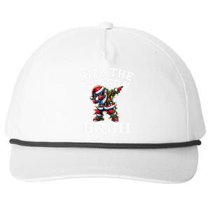 Funny Christmas Santa Xmas Rizz The Season Bruh Snapback Five-Panel Rope Hat