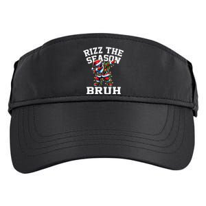 Funny Christmas Santa Xmas Rizz The Season Bruh Adult Drive Performance Visor