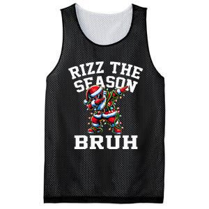 Funny Christmas Santa Xmas Rizz The Season Bruh Mesh Reversible Basketball Jersey Tank