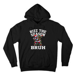 Funny Christmas Santa Xmas Rizz The Season Bruh Tall Hoodie